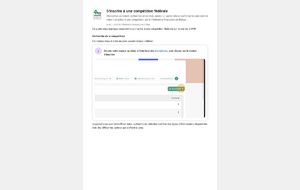 Guide pour les inscriptions aux compétitions